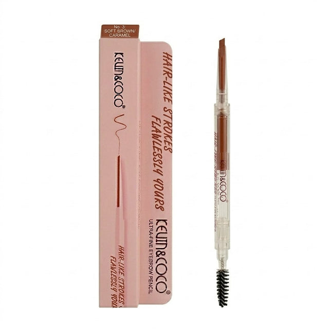 Creion de Sprancene cu Perie, Kevin&Coco, 2in1, 1.5 mm, Caramel - vivimall.ro