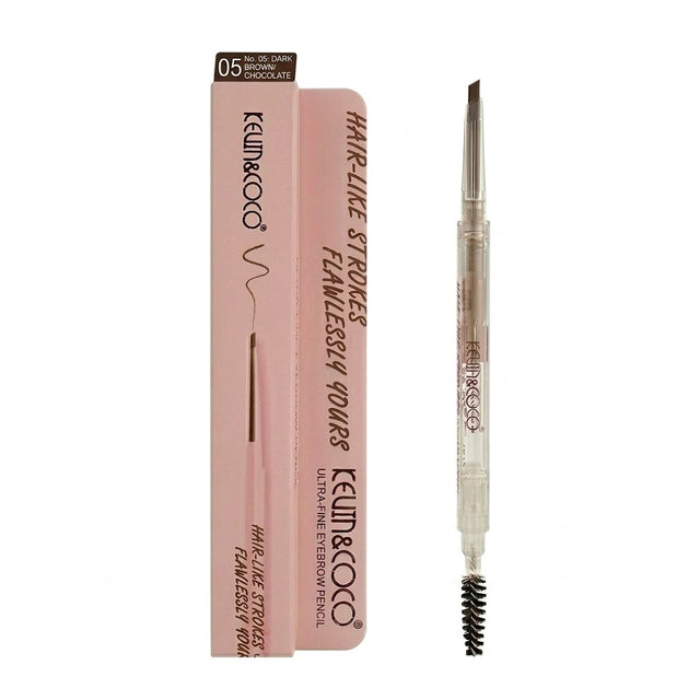 Creion de Sprancene cu Perie, Kevin&Coco, 2in1, 1.5 mm, Ciocolata - vivimall.ro