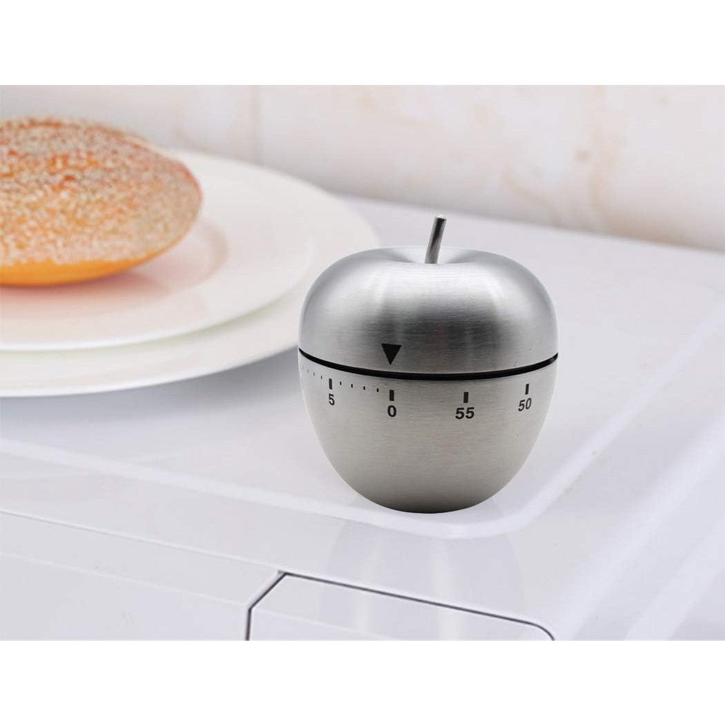 Cronometru De Bucatarie, Mecanic, Forma De Mar, Din Otel Inoxidabil, 60 Min Timer, 7.5 X 6.2 Cm, Argintiu - vivimall.ro