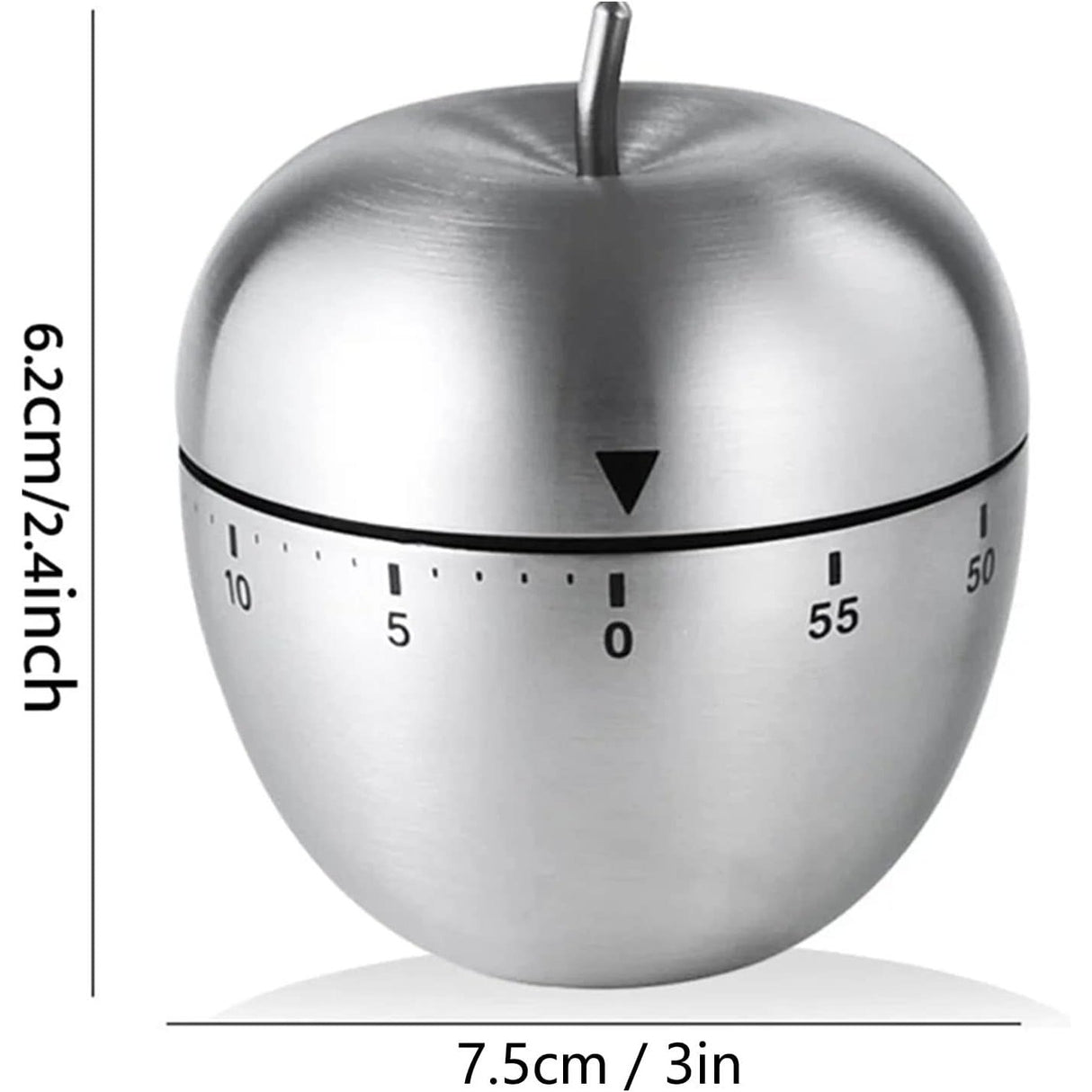 Cronometru De Bucatarie, Mecanic, Forma De Mar, Din Otel Inoxidabil, 60 Min Timer, 7.5 X 6.2 Cm, Argintiu - vivimall.ro