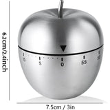 Cronometru De Bucatarie, Mecanic, Forma De Mar, Din Otel Inoxidabil, 60 Min Timer, 7.5 X 6.2 Cm, Argintiu - vivimall.ro