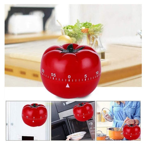Cronometru mecanic bucătărie, formă roșie, 60 min | CookTime - vivimall.ro