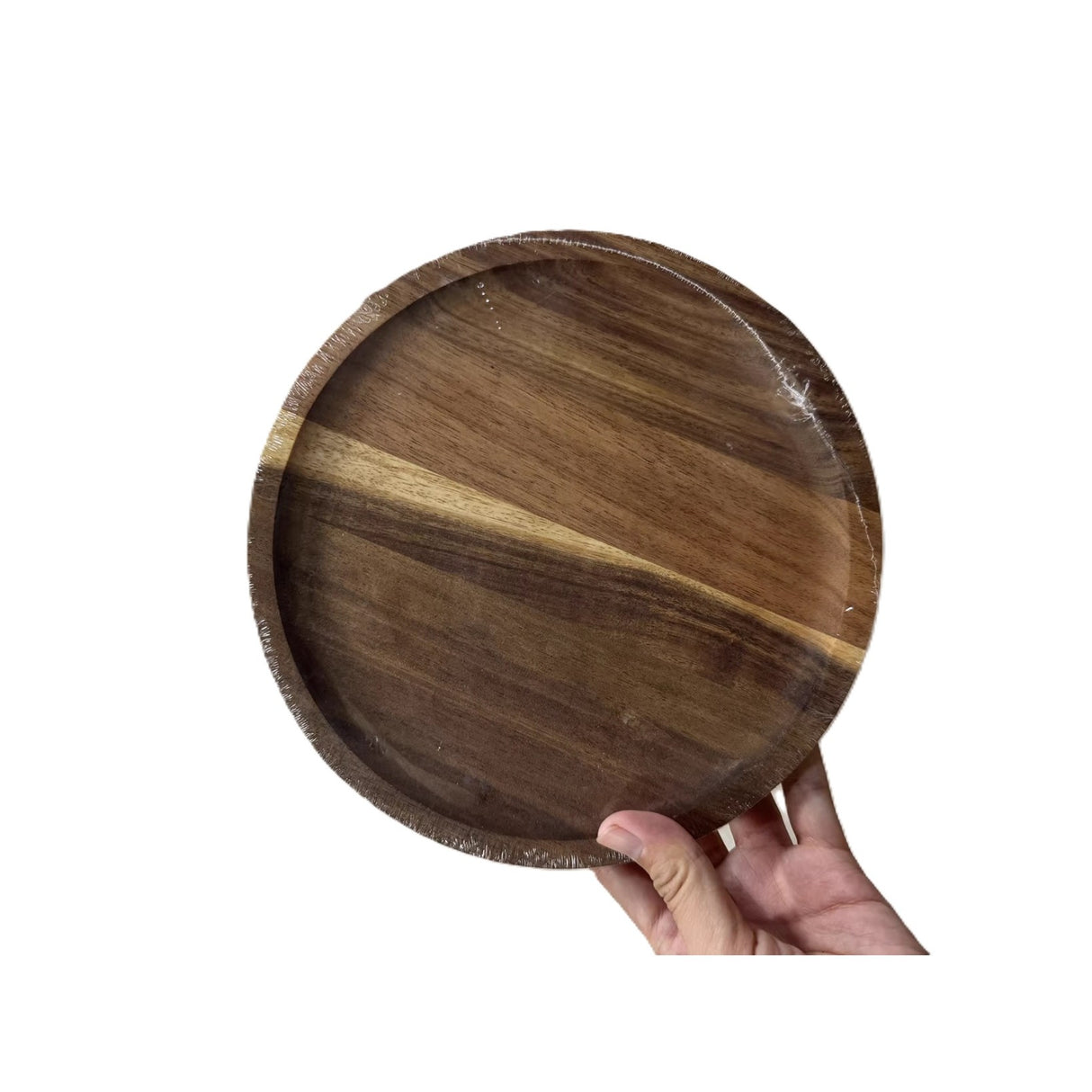 Farfurie din Lemn, Vivimall, Rotunda, pentru Alimente sau Decor, 10 x 1.5 cm, Natur - vivimall.ro