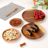 Farfurie din Lemn, Vivimall, Rotunda, pentru Alimente sau Decor, 20 x 1.5 cm, Natur - vivimall.ro