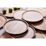 Farfurie din Lemn, Vivimall, Rotunda, pentru Alimente sau Decor, 30 x 1.5 cm, Natur - vivimall.ro
