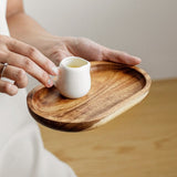 Tava din Lemn, Vivimall, Ovala, pentru Alimente sau Decor, 20 x 12 x 1.5 cm, Natur - vivimall.ro