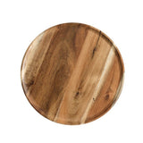 Farfurie din Lemn, Vivimall, Rotunda, pentru Alimente sau Decor, 30 x 1.5 cm, Natur - vivimall.ro