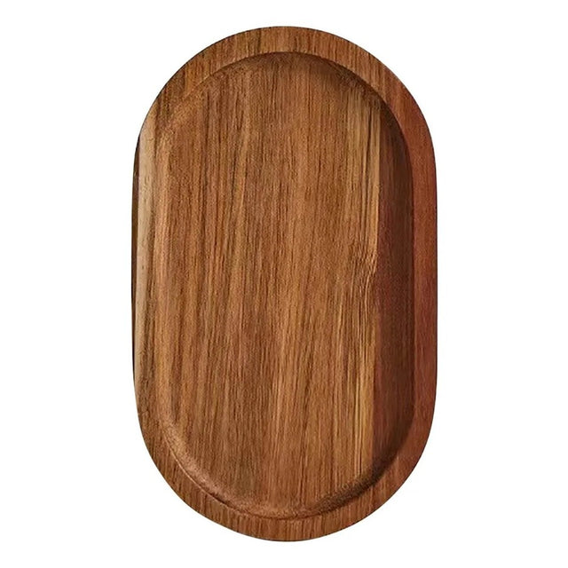 Tava din Lemn, Vivimall, Ovala, pentru Alimente sau Decor, 20 x 12 x 1.5 cm, Natur - vivimall.ro