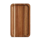 Tava din Lemn, Vivimall, Dreptunghiulara, pentru Alimente sau Decor, 20 x 12 x 1.5 cm, Natur - vivimall.ro