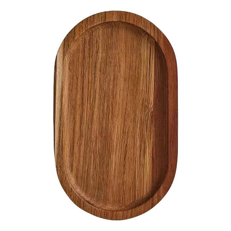 Tava din Lemn, Vivimall, Ovala, pentru Alimente sau Decor, 25 x 15 x 1.5 cm, Natur - vivimall.ro