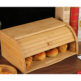Cutie de Paine, Flippy, din Lemn de Bambus, Multifunctionala, 40 x 27 x 17.3 cm, Natur - vivimall.ro