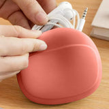 Husa din Silicon, Vivimall, pentru Casti, Cabluri, Portabil, 8.5 x 10 x 2 cm, Rosu Oranj - vivimall.ro