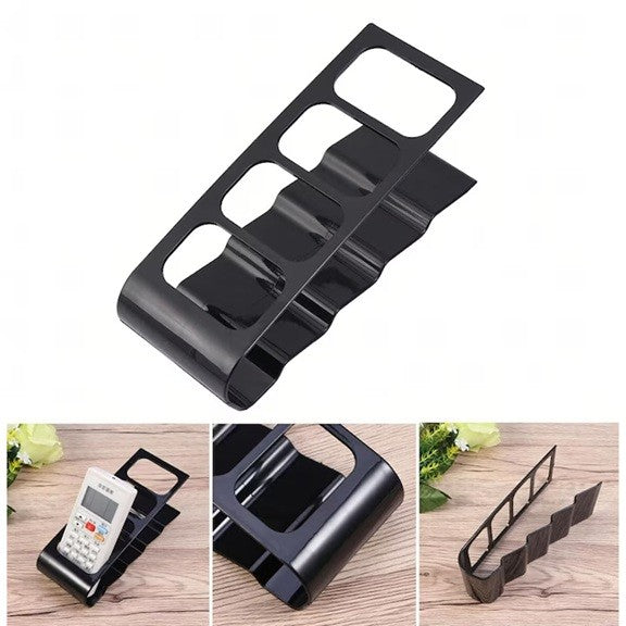 Suport de Birou, Vivimall, din Plastic, pentru Telecomenzi, Telefoane, 18 x 7 x 9 cm, Negru - vivimall.ro