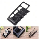 Suport de Birou, Vivimall, din Plastic, pentru Telecomenzi, Telefoane, 18 x 7 x 9 cm, Negru - vivimall.ro
