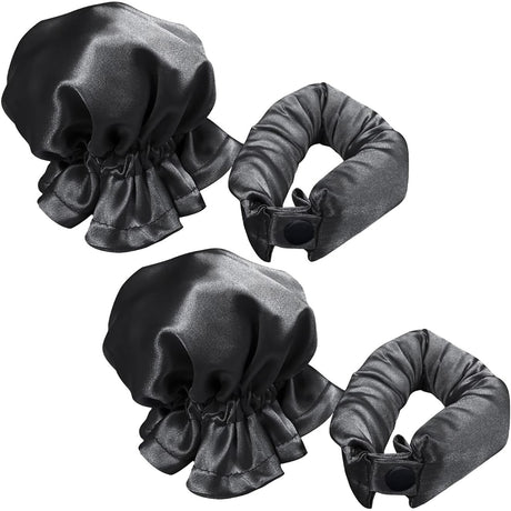 Accesoriu de Ondulat Parul, Vivimall, fara Caldura, din Poliester, Manual, Prin Rasucire, 29 x 4 cm, Negru - vivimall.ro