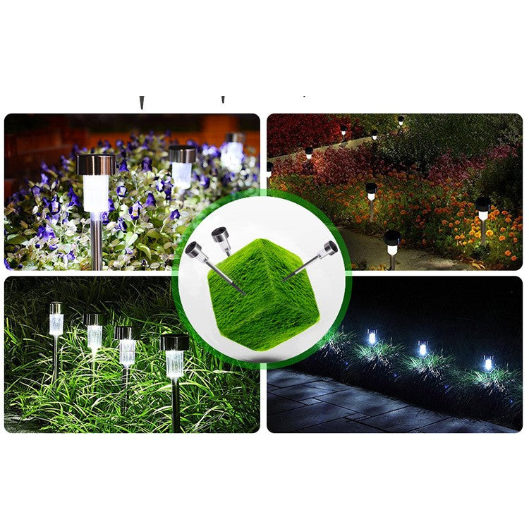 Lampa Solara Led De Exterior Pentru Gradina, Dispersor Normal, 0.06W, Inox, 29 Cm - vivimall.ro
