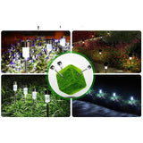 Lampa Solara Led De Exterior Pentru Gradina, Dispersor Normal, 0.06W, Inox, 29 Cm - vivimall.ro