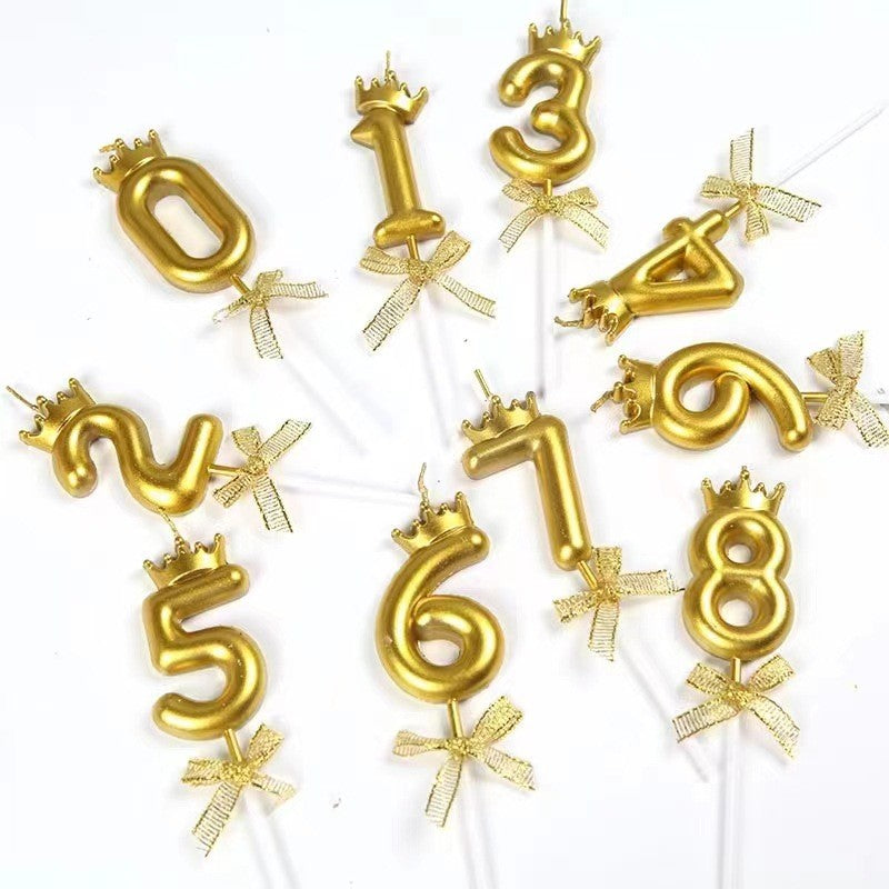 Lumanare Pentru Tort Cifra 1, Gold, Party - vivimall.ro