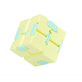 Cub antistres, Fidget Toy, Infinity Magic Cube, Galben/Albastru, 4x4x4 cm