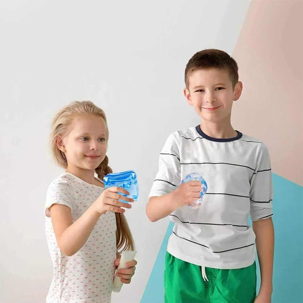 Cub fidget Flippy albastru cu fulgi, utilizat la birou, jucărie antistres pentru adulți