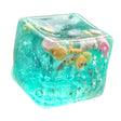 Cub Fidget 3D Flippy model Cub de Gheață cu Scoici, culoare turcoaz, vedere frontală, 5x5x5 cm