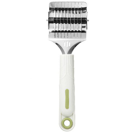 Dispozitiv De Taiat Taietei, Din Plastic Cu Inox Razatoare, Curatator De Legume-Fructe, Maner Anti Alunecare, 22 X 6.5 Cm Alb - vivimall.ro