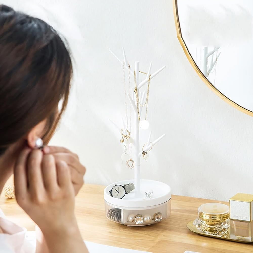 Cutie Rotativa Bijuterii cu Suport Ramura | JewelSpin - vivimall.ro