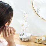 Cutie Rotativa Bijuterii cu Suport Ramura | JewelSpin - vivimall.ro