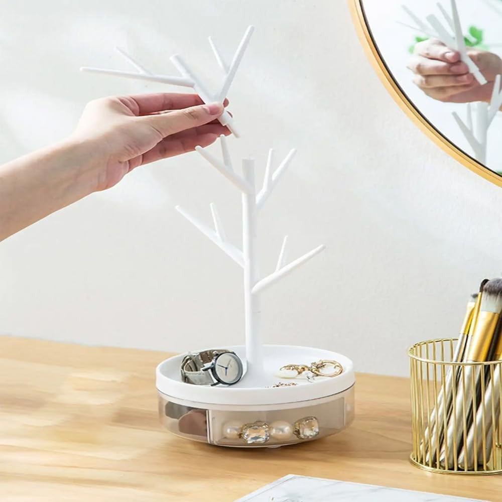 Cutie Rotativa Bijuterii cu Suport Ramura | JewelSpin - vivimall.ro