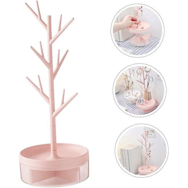Cutie Rotativa Bijuterii cu Suport Ramura | JewelSpin - vivimall.ro