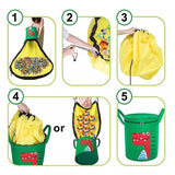 Cutie De Depozitare 2In1, Impermeabila, Covor Pentru Jucarii Si Lego 150Cm, Capacitate Mare, Cu Manere, Cu Sfori, Inaltime 40Cm - vivimall.ro