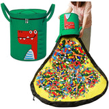 Cutie De Depozitare 2In1, Impermeabila, Covor Pentru Jucarii Si Lego 150Cm, Capacitate Mare, Cu Manere, Cu Sfori, Inaltime 40Cm - vivimall.ro
