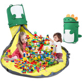 Cutie De Depozitare 2In1, Impermeabila, Covor Pentru Jucarii Si Lego 150Cm, Capacitate Mare, Cu Manere, Cu Sfori, Inaltime 40Cm - vivimall.ro