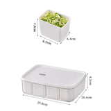 Cutie Pentru Depozitare Alimente, 8 Compartimente Cu Capac, Material Pet+Pp, 29 X 20 X 9 Cm, Alb/Transparent - vivimall.ro