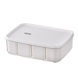 Cutie Pentru Depozitare Alimente, 8 Compartimente Cu Capac, Material Pet+Pp, 29 X 20 X 9 Cm, Alb/Transparent - vivimall.ro