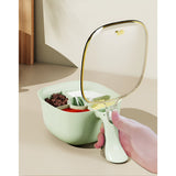 Cutie de Depozitare a Condimentelor, Vivimall, de Uz Casnic, cu Maner Stabil, cu Capac, 4 Compartimente Principale, 21 x 14 x 10 cm, Verde - vivimall.ro