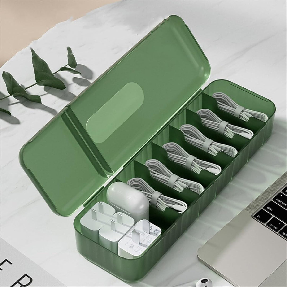 Cutie Organizatoare Pentru Cabluri, Din Plastic,