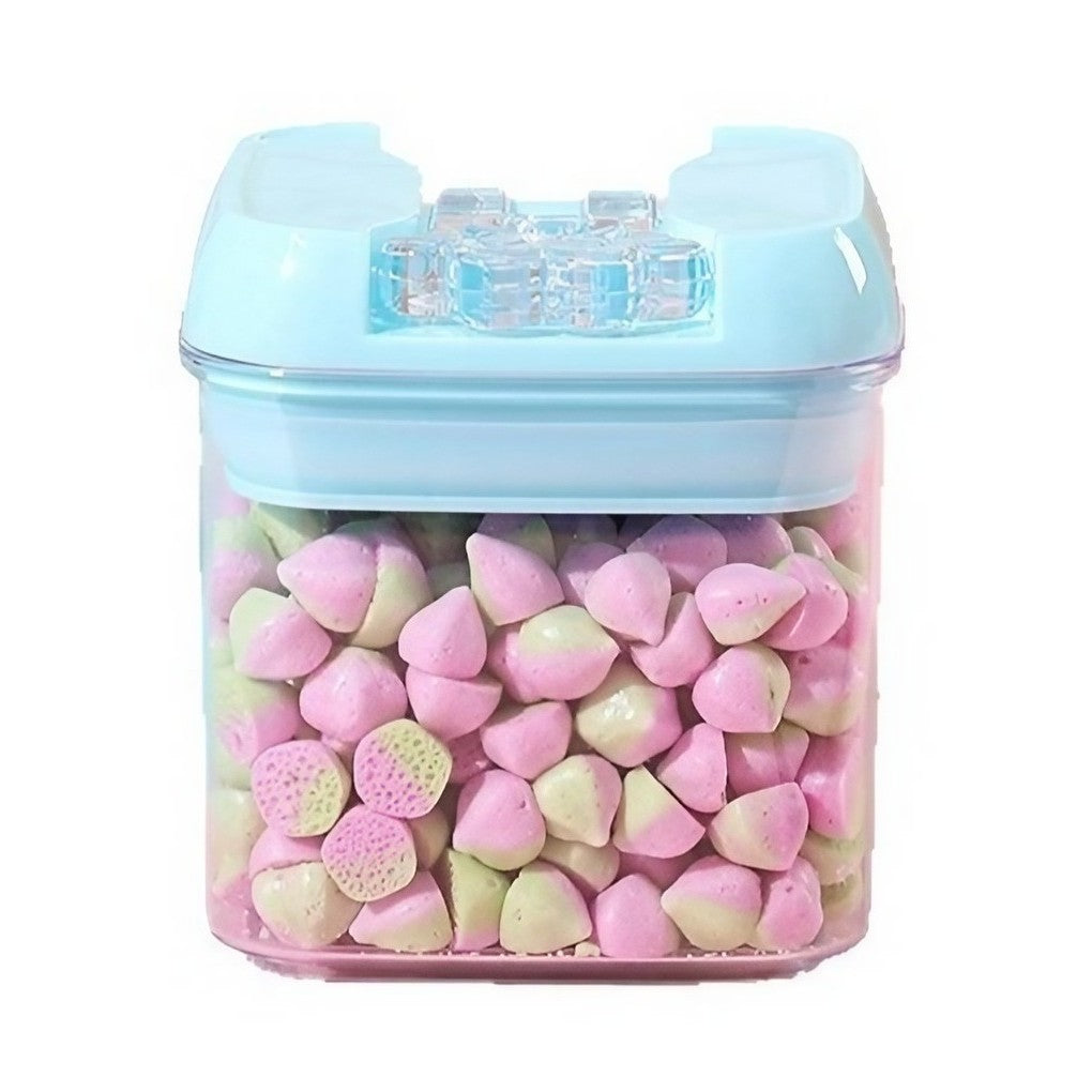 Cutie De Depozitare Alimente, 0.5L, Capac Albastru, Din Pp+Pet, Inchidere Ermetica, 10 X, Transparent - vivimall.ro
