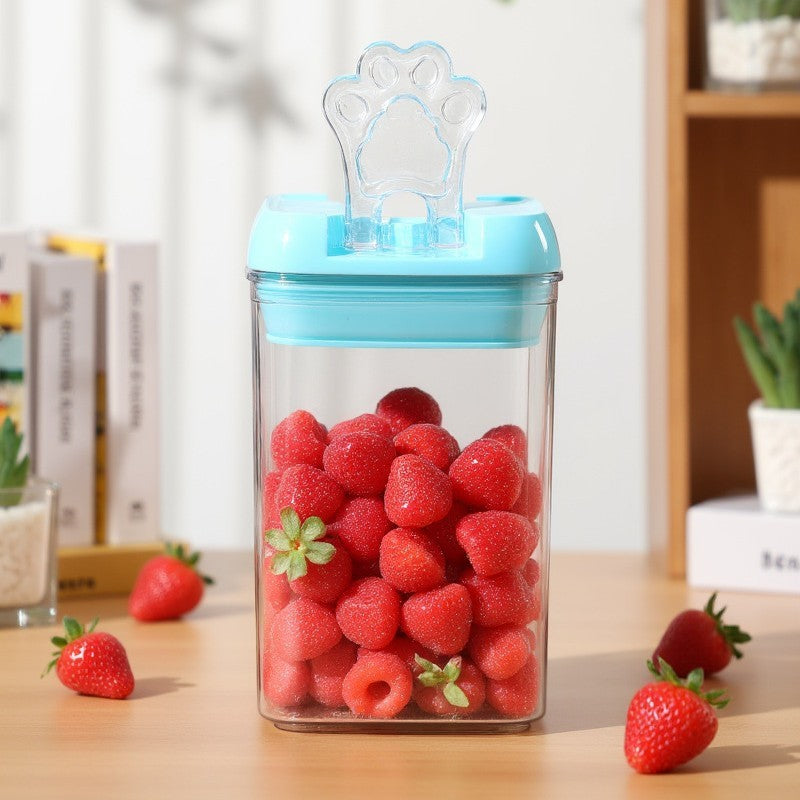 Cutie De Depozitare Alimente, 0.5L, Capac Albastru, Din Pp+Pet, Inchidere Ermetica, 10 X, Transparent - vivimall.ro