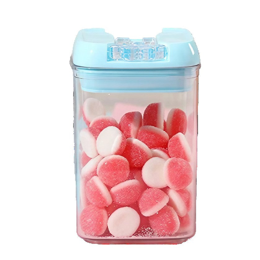 Cutie De Depozitare Alimente, 0.5L, Capac Albastru, Din Pp+Pet, Inchidere Ermetica, 10 X, Transparent - vivimall.ro