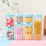 Cutie De Depozitare Alimente, 1.2L, Capac Albastru, Din Pp+Pet, Inchidere Ermetica, 10 X, Transparent - vivimall.ro