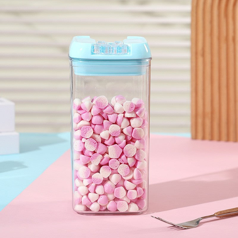 Cutie De Depozitare Alimente, 1.2L, Capac Albastru, Din Pp+Pet, Inchidere Ermetica, 10 X, Transparent - vivimall.ro