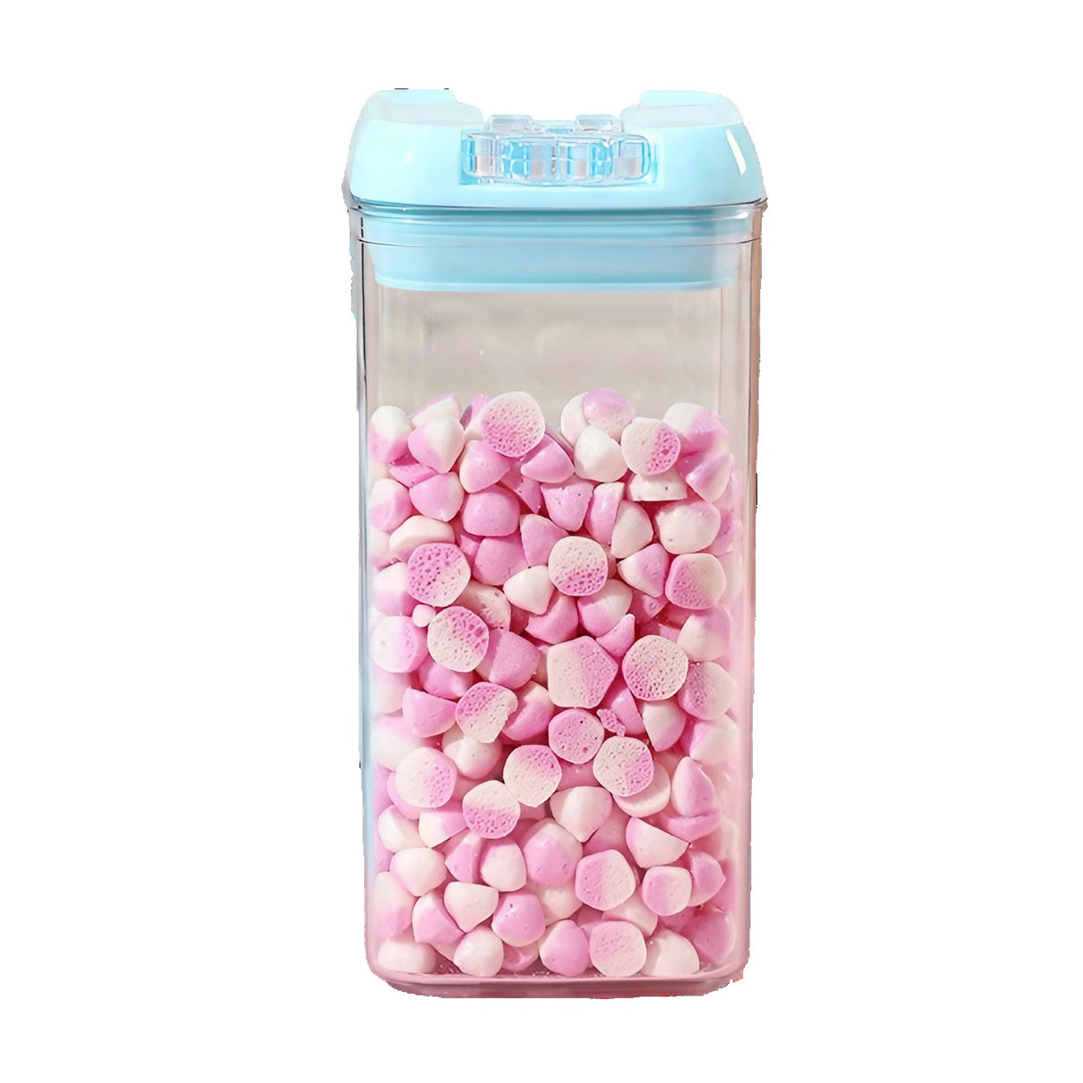 Cutie De Depozitare Alimente, 1.2L, Capac Albastru, Din Pp+Pet, Inchidere Ermetica, 10 X, Transparent - vivimall.ro