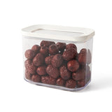Cutie De Depozitare Alimente, 1L, Capac Alb, Din Abs+Silicon, 14.5 X, Transparent - vivimall.ro