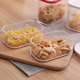 Cutie De Depozitare Alimente, 450 Ml, Capac Alb, Din Abs+Silicon, 14.5 X 9 X 6 Cm, Transparent - vivimall.ro