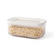 Cutie De Depozitare Alimente, 450 Ml, Capac Alb, Din Abs+Silicon, 14.5 X 9 X 6 Cm, Transparent - vivimall.ro
