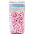 Cutie de Depozitare Alimente, Vivimall, Cutie de tip Container pentru Bucatarie, Cutie pentru Condimente, din PET ABS Silicon, 10 x 10 x 20.5 cm, 370 g, 1.2L Transparenta - vivimall.ro
