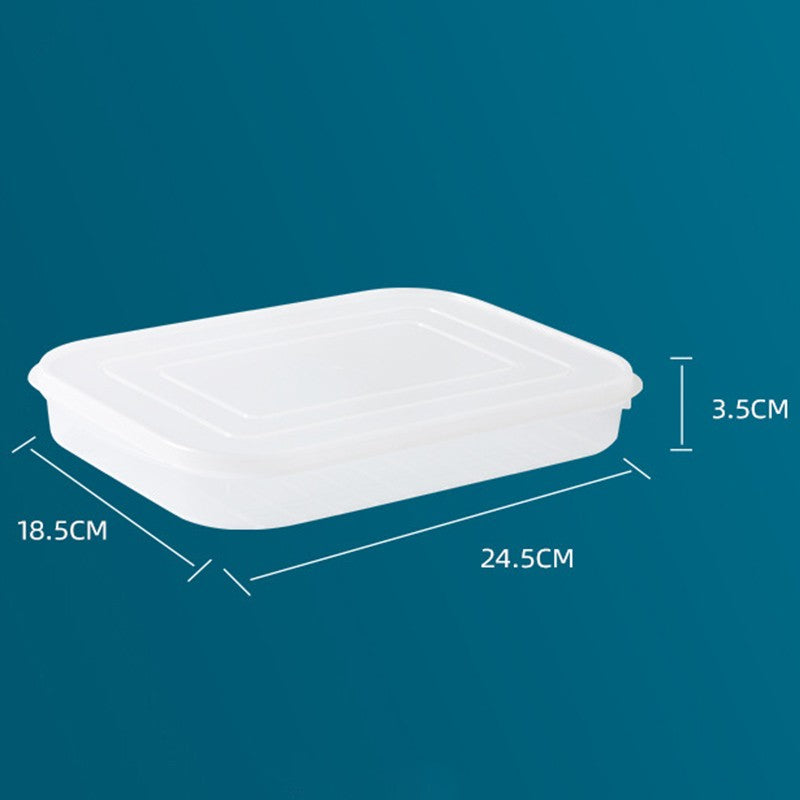 Cutie De Depozitare De Uz Casnic, Caserola Pentru Frigider, Rezistenta La Umiditate, Rezervor Sigilat Pentru Depozitare Alimentara, 24.5 X 18.5 X 3.5Cm, Alb Transparent - vivimall.ro