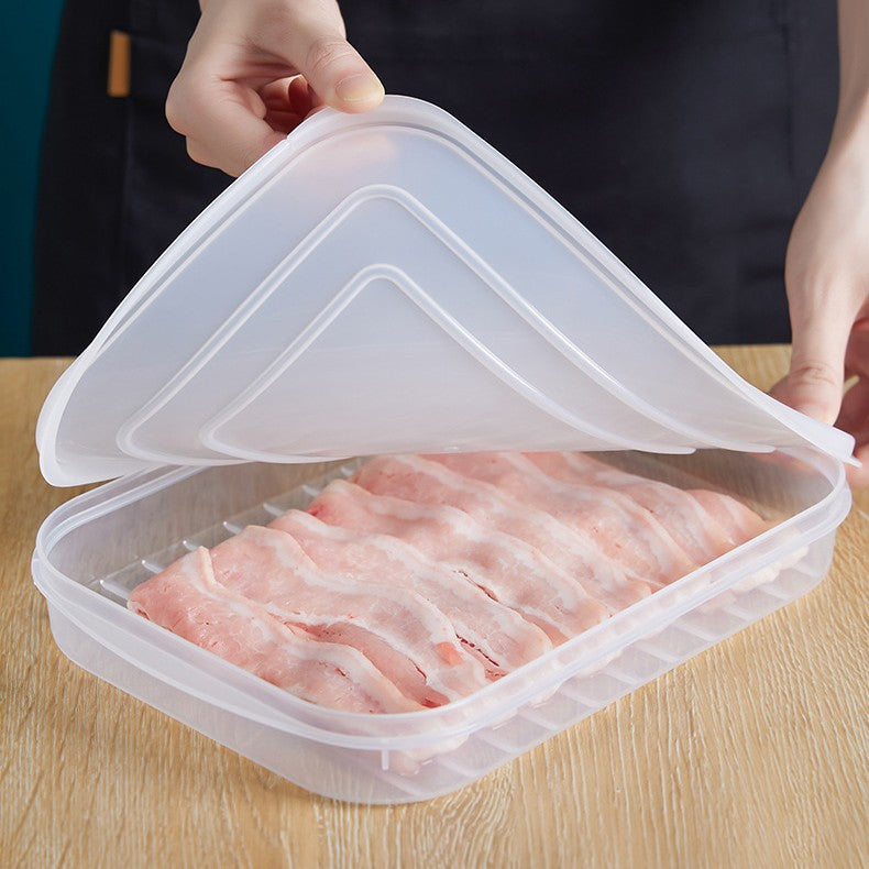 Cutie De Depozitare De Uz Casnic, Caserola Pentru Frigider, Rezistenta La Umiditate, Rezervor Sigilat Pentru Depozitare Alimentara, 24.5 X 18.5 X 3.5Cm, Alb Transparent - vivimall.ro