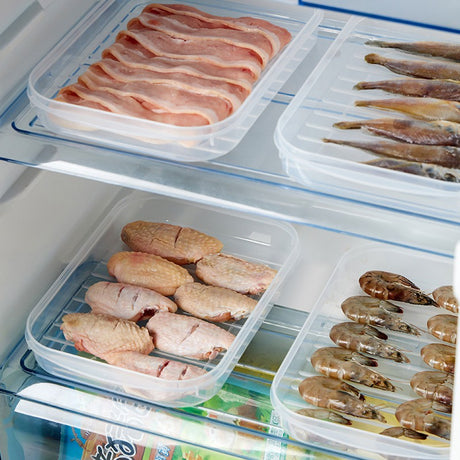 Cutie De Depozitare De Uz Casnic, Caserola Pentru Frigider, Rezistenta La Umiditate, Rezervor Sigilat Pentru Depozitare Alimentara, 24.5 X 18.5 X 3.5Cm, Alb Transparent - vivimall.ro